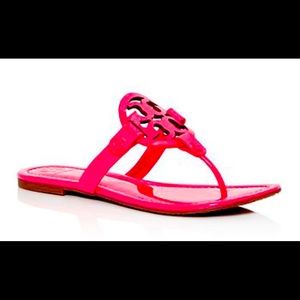 Tory Burch Hot Pink Patent Leather Sandals